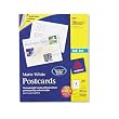Avery Postcards for Inkjet Printers, Matte, 5.5 x 4.25 Inches, White, Box of 200 (08387)