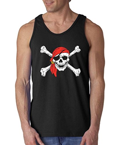 Jolly Roger Skull Crossbones Men's Tank Top Pirate Flag Tank Tops