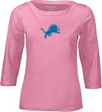 Women's Detroit Lions Pink Caddy 3/4 Sleeve Stretch Boatneck Tshirt