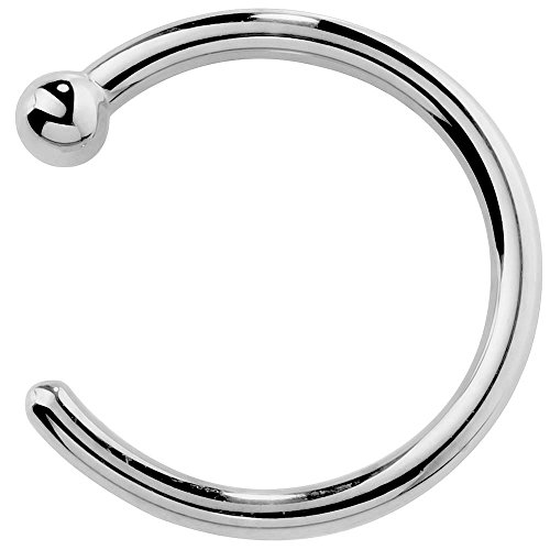 20 Gauge - 14K White Gold Nose Hoop