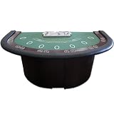 Trademark Poker Deluxe Blackjack Table with Pedestal Legs Metal Locking Tray