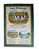 Irish Cottage Blessing Tea Towel