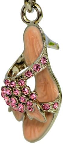 SouthShore Jewels Swarovski Elements Crystal Slipper Keychain - Rose
