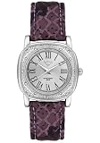 ACTIVA Watches:Women's White Crystal Purple Leatherette