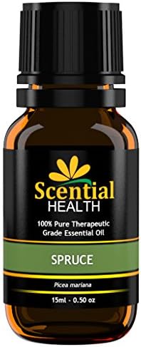 Scential Health Spruce Essential Oil 15ml (.5oz) 100% Certified Pure Therapeutic Grade Essential Oil With No Fillers, Bases or Additives AND ZERO Carrier Oils