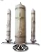 3-pc Wedding Candle Set with Brass Base