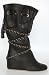 80%20 The Bobbie Chain Gathered Hidden Wedge Boot in Black,Shoes for Women