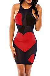 Sexy Illusion General Print Above the Knee Summer Club Dress/Party Dress/Mini Dress 