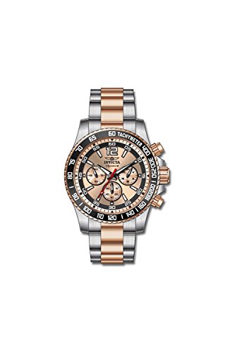 Invicta Signature II Chronograph Rose Gold-tone Dial Two-Tone Stainless Steel Mens Watch 7409
