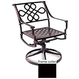 IMAGE OF Meadow Decor Paragon Cast Aluminum Swivel Rocker Black Finish