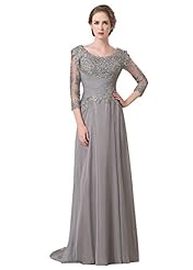 Chiffon/Satin/Silk Sheath Scoop Neck Mother-of-the-Bride Dress/Wedding Dress 