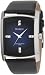 Armitron Men's 204604DBSVBK Dress Swarovski Crystal Accented Silver-Tone Black Leather Strap Watch