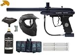 Paintball Kingman Spyder VICTOR Tank/Mask/Harness/Hopper set - DARK BLUE
