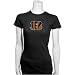 Cincinnati Bengals Black Ladies Rhinestone Slim Fit T-shirt