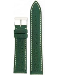Sport Watch Band Waterproof Leather Dark Green 20 millimeter Tech Swiss