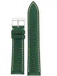 Sport Watch Band Waterproof Leather Dark Green 20 millimeter Tech Swiss