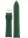 Sport Watch Band Waterproof Leather Dark Green 20 millimeter Tech Swiss