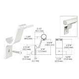 Buy CRL Sky White Quick Connect Aluminum Hand Rail Bracket for 1-1 2 Diameter Tubing... by C.R. Laurence