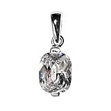 Silver Cubic Zirconia Pendants, Size: 12mm