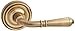 Classic Rosette Set with Turino Levers Right Hand Double Dummy in Antique Brass. Old Door Knobs.