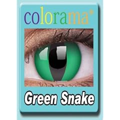 Farbige Kontaktlinsen Crazy Motivlinsen Kost�m Karneval Green Snake - Mit Verdehschutz!!!