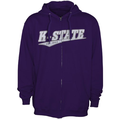 NCAA Kansas State Wildcats Arch & Logo Full Zip Hoodie - Purple (Small) Amazon.com