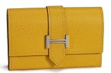 HERMES（エルメス） ベアン カードケース （名刺入れ） ヴォーエプソン JAUNE シルバー金具 【並行輸入品】 HERMES 小銭入れ