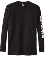 Carhartt Men's Big & Tall Signature-Sleeve Logo Long-Sleeve T-Shirt