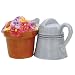 Westland Giftware Mwah Magnetic Watering Can and Flowers Salt and Pepper Shaker Set, 2-Inch