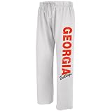 NCAA Georgia Bulldogs White Cozy Fleece Pant (White, Small)