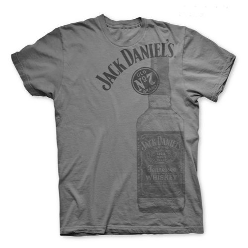 Jack Daniels Men's Daniel's Tennessee Whiskey Bottle T-Shirt