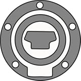 BIKEIT FUEL CAP DECAL 3PC SET YAMAHA 00> (5 BOLT): TANK PADS