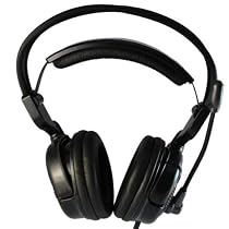 Professional Keenion KDM-560A Lightweight Hi-Fi Super Bass Stereo Headphone, With Dynamic Microphone & In-Cord Volume Control - Black