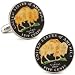 Hand Painted USA Buffalo Nickel Coin Cufflinks
