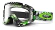 Oakley O-Frame MX Goggles with Clear Lens (Green Digi Slash)