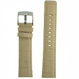 Watch Band Leather Cream Sport Model 24 millimeter Tech Swiss