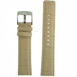 Watch Band Leather Cream Sport Model 22 millimeter Tech Swiss