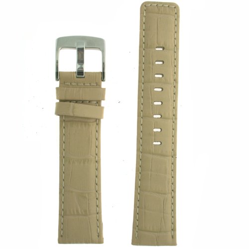 Watch Band Leather Cream Sport Model 24 millimeter Tech Swiss