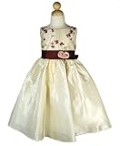 Sleeveless taffeta dress with delicate embroidery on the bodice, christmas holiday dress