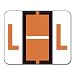 Smead Color-Coded Alphabetic Label, L Roll, Dark Orange, 1 Roll (67082)