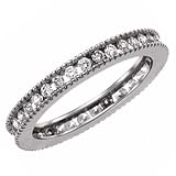 14K White Gold Ladies Diamond Eternity Band