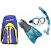 US Divers Lanai Kids Snorkeling Set: Lanai LX mask, Hydroair Jr snorkel, Flame adjustable fins, Tote bag