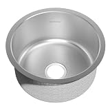 American Standard 12SB.18RD00.073 Round Stainless Steel Undermount 18.125-Inch x 18.125-Inch Single Bowl Kitchen Sink