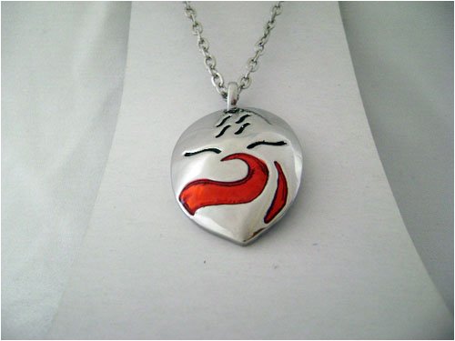 Naruto: Haku Anbu Mask Chrome Necklace w/Box   Pin