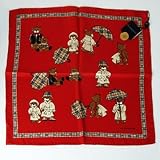 Burberry - Burberry Teddy Bear Silk Scarf - Red
