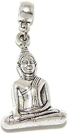 Jewelry Monster Dangling "Sitting Buddha" Charm Bead for Snake Chain Charm Bracelet 27871