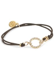 Blee Inara Elastic Swarovski Circle Charm Bracelet, 12.7"
