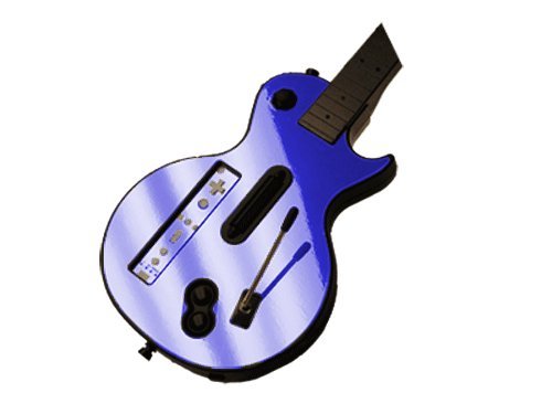 Guitar Hero III 3 (GH3) for Nintendo Wii Skin - NEW - BLUE CHROME MIRROR system skins faceplate decal mod