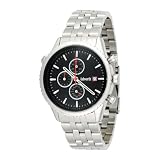 Ashworth Men's ASG035 Chronograph Black Dial Stainless Steel Watch
