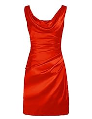 Sleeveless Chiffon/Satin Cowl Neck Bridesmaid Dress 